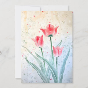 Blushing Tulip Elegance Julkort