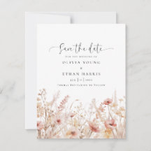 Blushing Wildblommor Bröllop