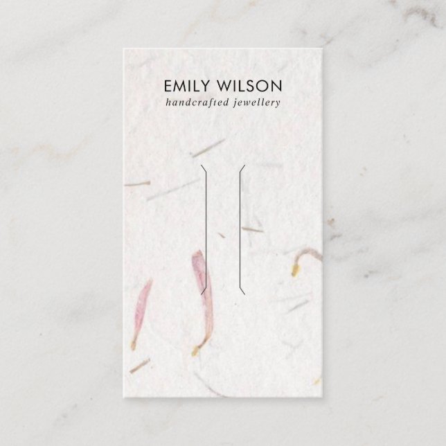 BLUSHPETAL HANDMADE PAPPERT HAIR CLIP VISNING-KORT VISITKORT (Framsida)