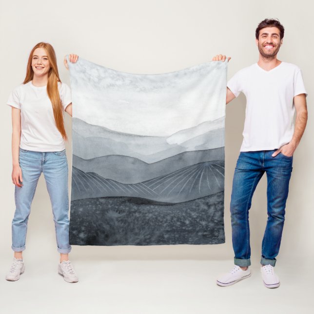 Blustering Grått Valley Fleecefilt (På plats)