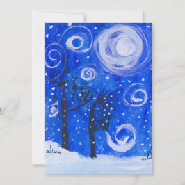 Blustery Snöstorm Julkort
