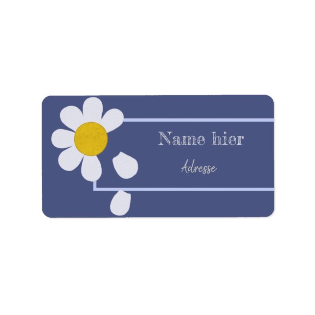 Blütenblätter Adressetikett (Framsidan)