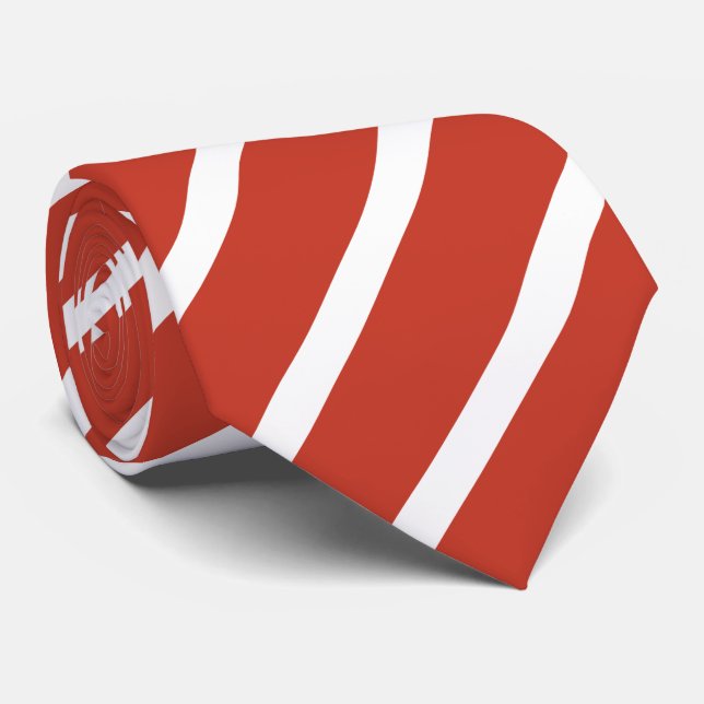 Blutorange gestreift Krawatte Slips (Rullad)