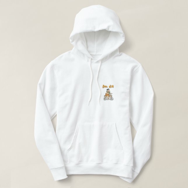 Bluza moletom branca bio degradavel  hoodie (Design framsida)