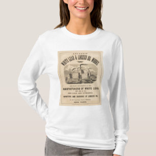 Bly- atlantisk vit och linoljaarbeten tee shirt