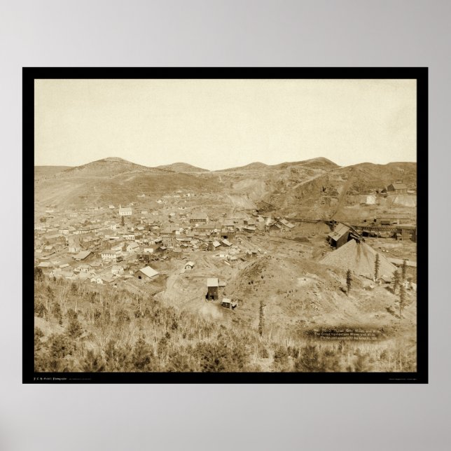 Bly City Mine & Mill SD 1889 Poster (Framsidan)