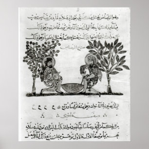 Bly- danande, sida från en arabiskaupplaga poster