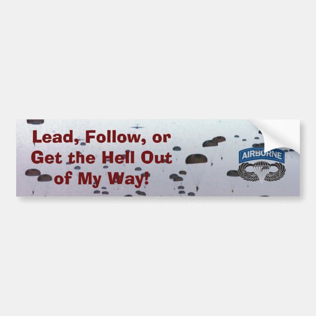 Bly- följ eller få helvetet ut ur mitt långt bildekal (Framsidan)