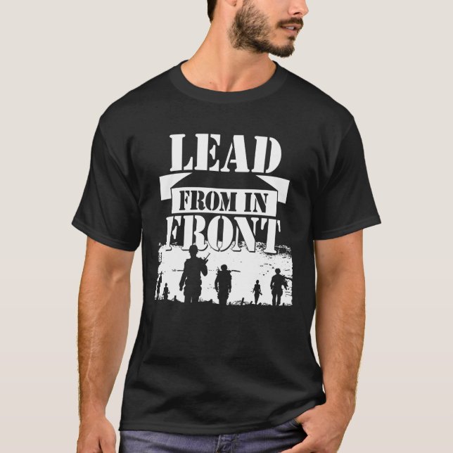 Bly från fronten - en militär ledararmé Stil T Shirt (Framsida)