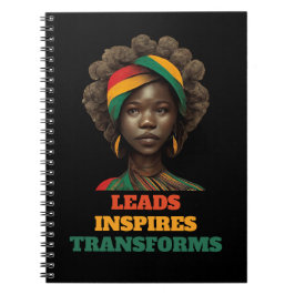 Bly, Inspires, Transforms Black History Month Anteckningsbok