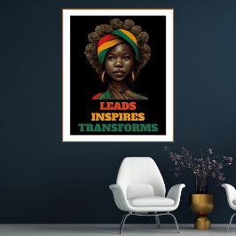 Bly, Inspires, Transforms Black History Month Perfect Poster