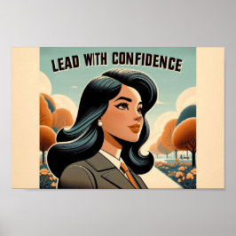 Bly med förtroende: inspirerande Poster