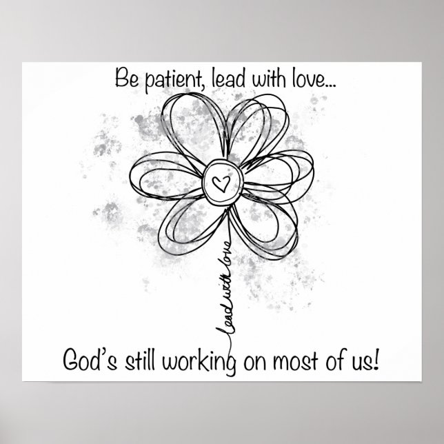 Bly med kärlek, vuxen färgning med daisy poster (Framsidan)