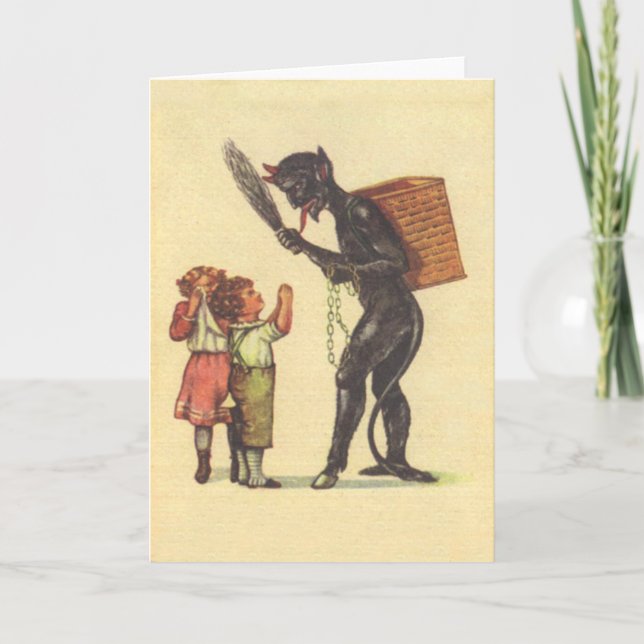 Bly med Krampus Helgkort (Framsida)