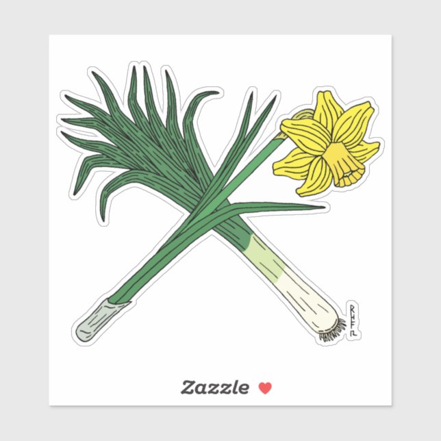 Bly och Daffodil korsade Klistermärken (Ark)