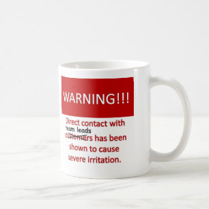 Bly- varning för lag kaffemugg