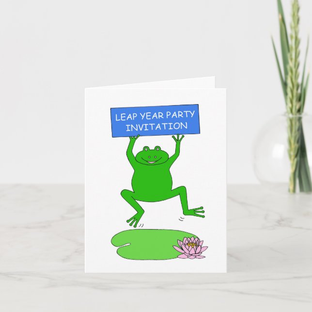 Blyårets inbjudan till festen Dancing Frog (Framsida)