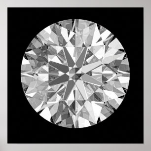 Blybrillant av diamant blanka taille - poster