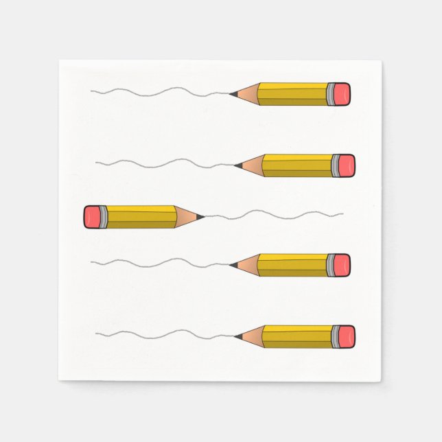 Blyerts på vitt pappersservett (Framsidan)