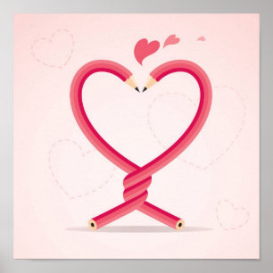 Blyertspennor i Kärlek Poster