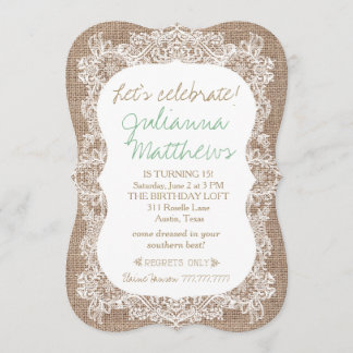 Blyft och inbjudan till födelsedagen i Snöre