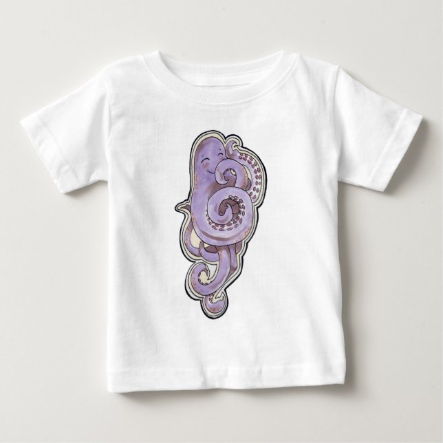 Blyg bläckfisk t shirt (Framsida)