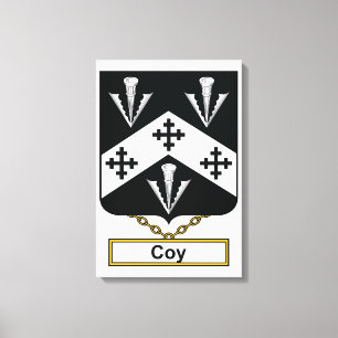 Blyg familjvapensköld canvastryck