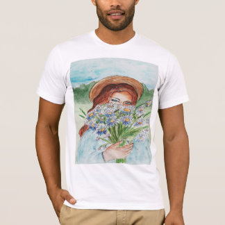 blyg flicka t shirt