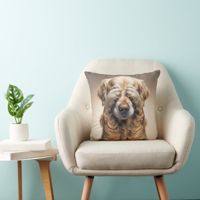 Blyg Golden Retriever Kudde (Stol)