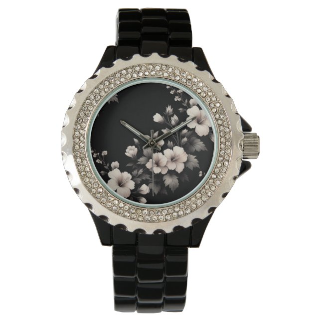 Blyg Hibiskus Armbandsur (Framsida)