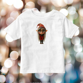 Blyg jul-tomte unge barn T-shirt