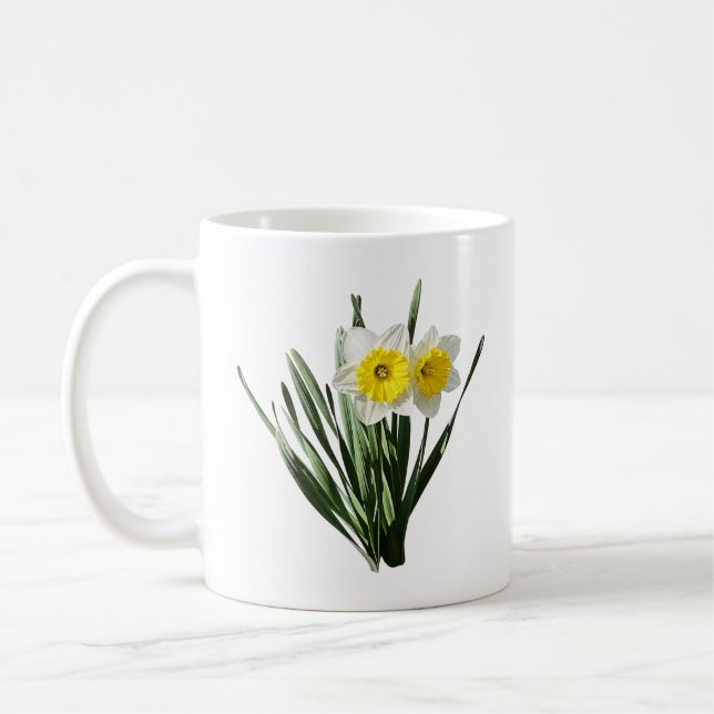 Blyg liten narciss kaffemugg (Vänster)