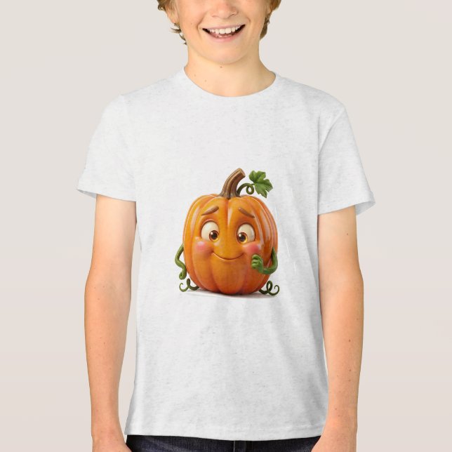 Blyg Pumpa Akvarellkonst T Shirt (Framsida)