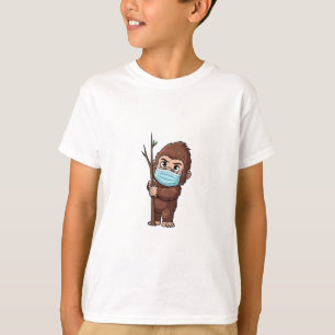 Blyg Sasquatch Ansiktsmask Barn T Shirt