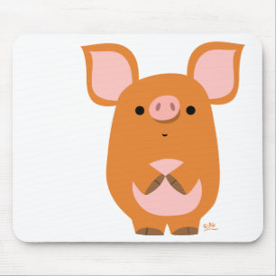 Blyg tecknadgrismousepad musmatta