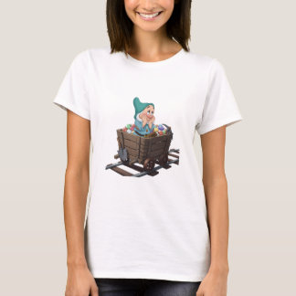 Blyga Snövit Gruvvagn Diamantkonst T Shirt