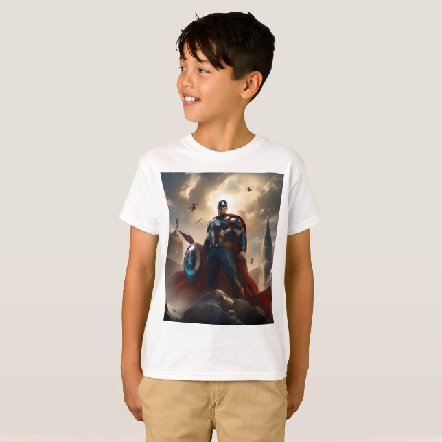 Blygendernas väktare: Marvel Protector T Shirt (Hel framsida)