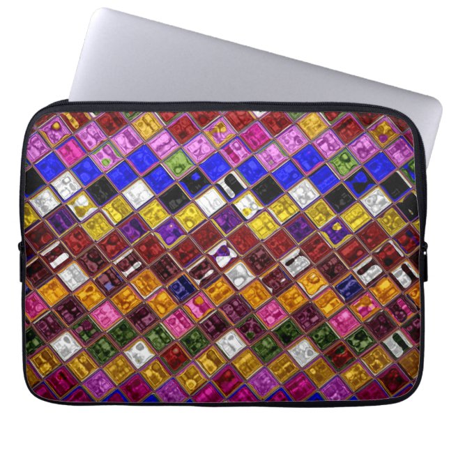 Blyglas Mönster #11 Laptop Sleeve (Framsidan)