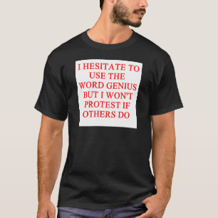 blygsamt snilleskämt t shirt