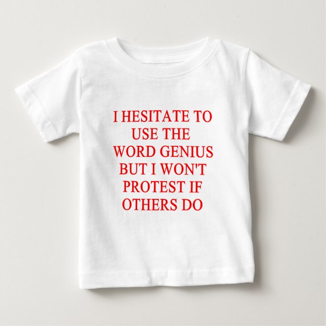 blygsamt snilleskämt tee shirt (Framsida)