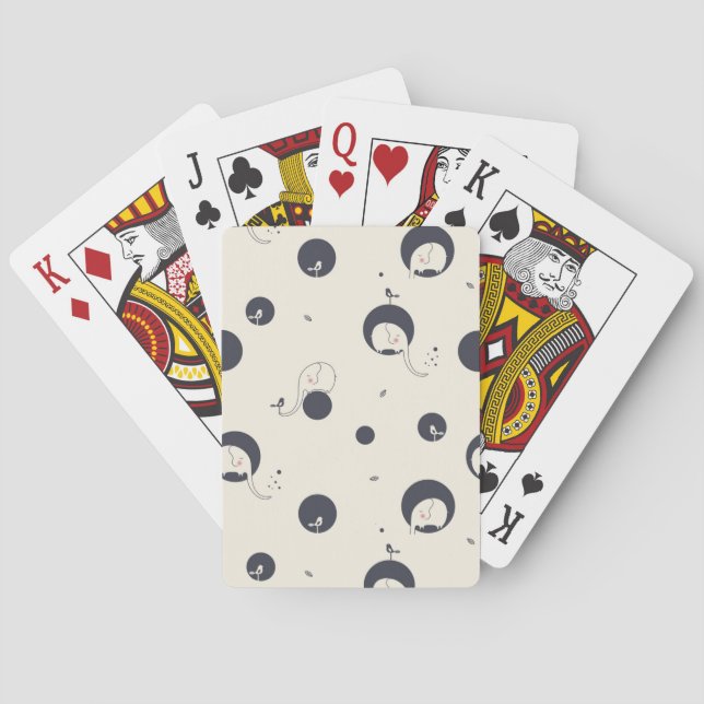 Blygt elefantmönster casinokort (Baksidan)