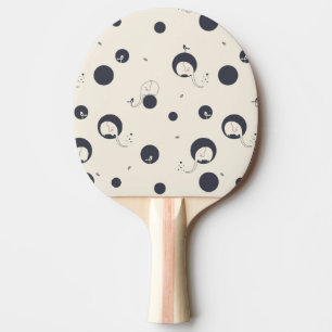 Blygt elefantmönster pingisracket