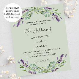 Blyinbjudan till Lavender eucalyptus sage budget