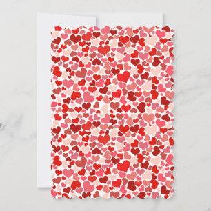Blyinbjudan till valentines day red rosa-hjärtan inbjudningar