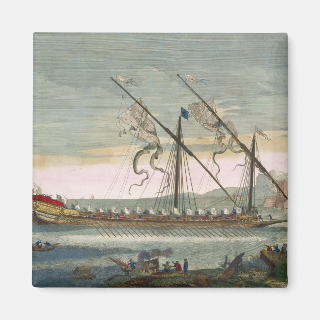 Blykök som är på gång med flyg, från Le Naptune Magnet (Framsidan)