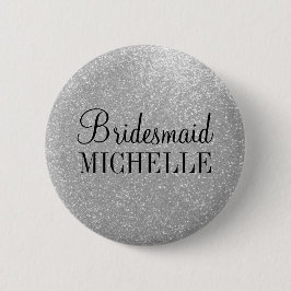 Blyskknappar i personlig silver glitter knapp