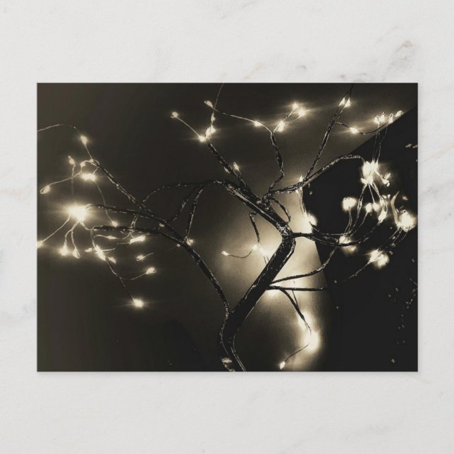 Blytt och vitt vykort för ljus (Framsida)