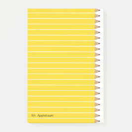 Blytt skärpt blyertspennor Lägg till Namn 4 x 6 Post-it Block