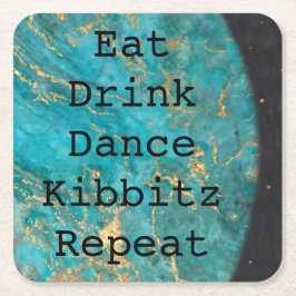 BM Bar eller Bat Mitzvah Yttre rymden Underlägg Papper Kvadrat