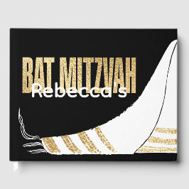 BM Bat mitzvah Elegant Guld Guest Bok